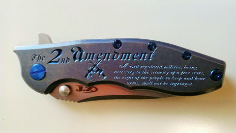 ZT0562 "2nd Amendment" Full Ti - Stonewash with blackened inset