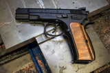 Copper CZ-75 Grips, smooth, reddish patina, standard size
