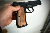 Copper CZ-75 Grips, smooth, reddish patina, standard size