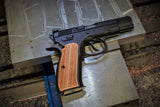 Copper CZ-75 Grips, "Copperhead" checkered pattern, standard size