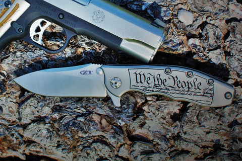 ZT0562 "We The People" Full Ti - Stonewash Ti and Black