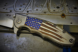 ZT0562 "Battle Torn Flag" Ti scale - Red, Ti, and Blue