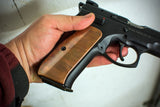 Copper CZ-75 Grips, smooth, reddish patina, standard size